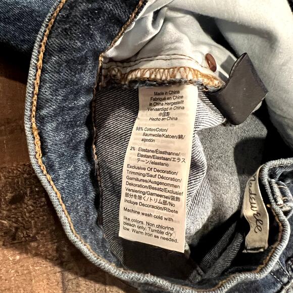 Madewell High Rise Tapered Crop Dark Wash Jeans - Picture 7 of 9